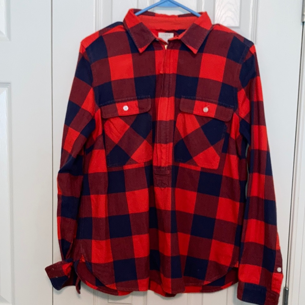 J crew pull over flannel